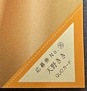 週刊少年マガジン 16号　天野きき　　サイン入りチェキ　or QUOカード　プレゼント　応募券 1枚