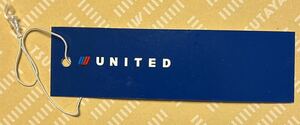  United Airlines paper made luggage tag old Logo 