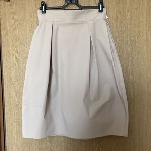 FOXEY NEW YORK タック&ギャザーフレア スカート 【フォクシー】膝丈スカート ベージュ 40号 裏地なし