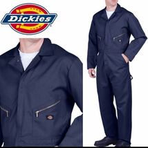 ディッキーズ つなぎ 作業服 長袖 48799 メンズ 無地 オールインワン　Dickies ネイビー _画像2