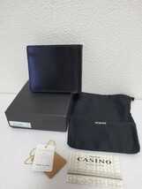 定価34,100 美品（数回使用） ポーター 吉田カバン PORTER CASINO WALLET カジノ２つ折り 財布 ウォレット 本革 レザー F71 品番214-04621_画像2