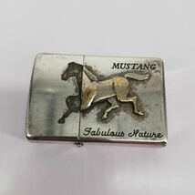 レ)[ジャンク] ZIPPO ジッポー MUSTANG マスタング Fabulous Nature ファビュラス ネイチャー 1994年製 馬 立体 メタル 管理Y 送料520円_画像1