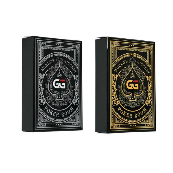 GGPOKER ポーカートランプ　ブラック＆ゴールド　カットカード付属