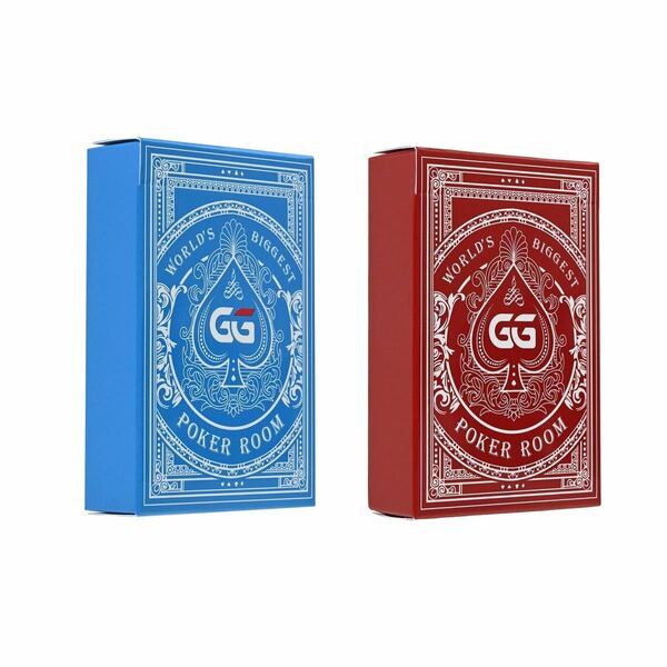 GGPOKER ポーカートランプ　ブルー＆レッド　カットカード付属