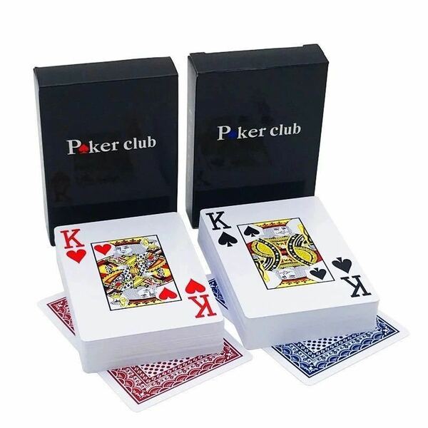 Poker club 2デッキ プラスチック製ポーカー用トランプ