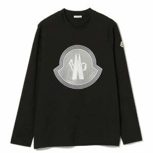 ★最新作★ MONCLER 長袖Tシャツ XS ロンT スウェット トレーナー ブラック ワッペン ロゴ モンクレール 国内正規品 入手困難 完売品