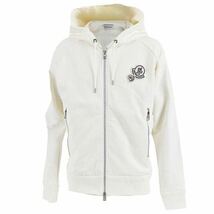 ★定価152,900円★ MONCLER Wワッペン パーカー XS ホワイト スウェット モンクレール トレーナー ブラマント BRAMANT 国内正規品_画像1