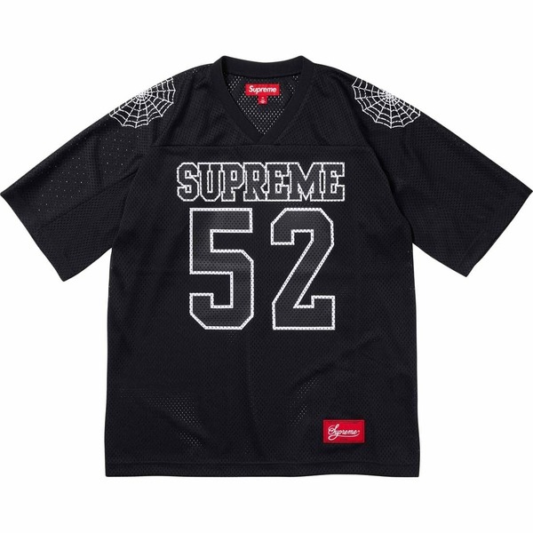 新品未開封 Supreme Spiderweb Football Jersey Black 24SS 黒 スパイダーウェブフットボールジャージ