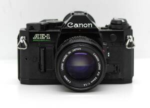 ★美品★ CANON キヤノン AE-1 PROGRAM ボディブラック NEW FD 50mm F1.4 露出計・シャッター全速確認 #C467