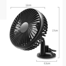 TRS 車載扇風機 シングルヘッド 吸盤式 USB ブラック 静音 380410_画像2