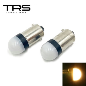 TRS 高輝度 BA9S G14 LEDバルブ 12/24V共用 2個セット 電球色 角マーカー ルームランプ ポジション 310086
