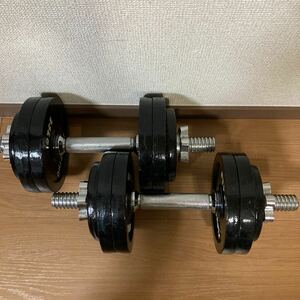 FIGHTING ROAD ファイティン ダンベルセット25kg 片手12.5kg／プレート 2.5kg×8個 1.25kg×4個／シャフト バーベル 筋トレ