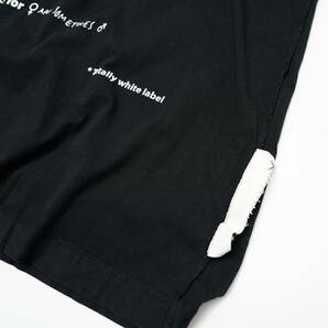 TG7673☆MM6 Maison Margiela メゾンマルジェラ カットソー Tシャツ オーバーサイズ ロゴプリント クルーネック コットン 半袖 黒 サイズLの画像6