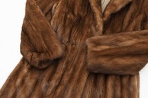 GP3289◆FUR FLASH*ムーンバット*パステルミンク*MINK*最高級毛皮*リアルファ―*ファーコート*ロングコート*マキシ丈*11*ライトブラウン_画像4