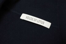 TG9490◆ハウスオブロータス*HOUSE OF LOTUS*コットン混*コットンモダールポロカラーワンピース*ロングワンピース*半袖*M*ネイビー_画像7