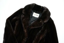 TH2828〇VISCARDI ヴィスカルディ*マホガニーミンク*MINK*逆毛*最高級毛皮*リアルファ―*ファーコート*ロングコート*M～L相当*ブラウン_画像4