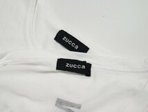 TH1188▼2点セット▼ズッカ ZUCCa*プリントTシャツ カットソー*コットン*Mサイズ*ホワイト系*日本製_画像6