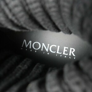 MG1229*イタリア製 モンクレール MONCLER《Ginette レインブーツ》39(24.5cm相当) ニット切替 ラバー ショートブーツ 雨靴 ブラックの画像7