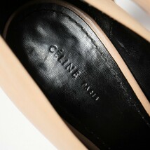 GP2616*イタリア製《CELINE セリーヌ》フィービー期 Phoebe philo 37.5(24.5cm相当) レザーパンプス シューズ 靴 ベージュ_画像7