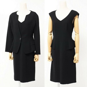 GP5676= Armani ko let's .-ni/ARMANI COLLEZIONI* ceremony * total wool * setup suit * jacket * One-piece * size 40* black 