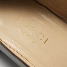 GP2591*イタリア製*GUCCI グッチ*37.5C(24cm相当)*Gロゴ*ゴールド金具*スクエアトゥ*レザーパンプス*靴*ブロンズ系_画像7