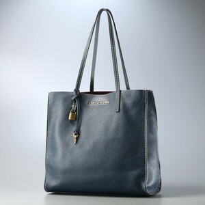 MG1642*MARC JACOBS マークジェイコブス THE GRIND ザグラインド レザートートバッグ ショルダーバッグ A4対応 M0012669 ネイビー