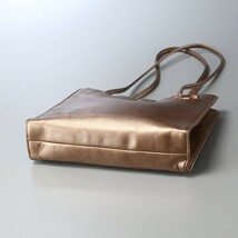 MG1491*スペイン製*LOEWE ロエベ*メタリックレザー*ハンドバッグ*ミニトートバッグ*鞄*ブロンズ系_画像6