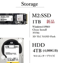 爆速！大容量ストレージ！/ Corei7-6700/ 新品M2:SSD-1TB/ HDD-4TB/ メモリ-32GB/ DVDRW/ WIFI/ Win11Pro/ Office2021Pro/ メディア15_画像3