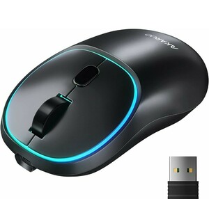 ワイヤレスマウス bluetooth マウス 【Blue LED マルチ接続】 無線 マウス 瞬時ペアリング・2.4GHz＆BLuetooth5.2 薄型 静音 4ボタン 