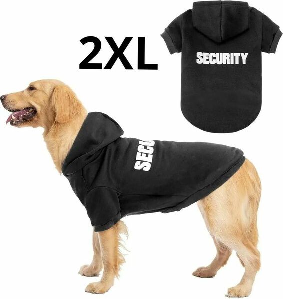 ドッグウェア フーディー 犬服 大型犬 ペット 2XL XXLサイズ ブラック パーカー ペット服