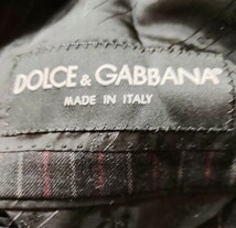 DOLCE&GABBANA　ドルチェアンドガッバーナ　ドルガバ　スーツ　LUXURY　カシミヤ配合　ブラック　ストライプ　48_画像6