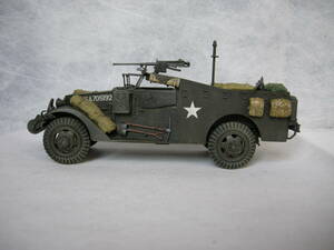 【プラモデル 完成品 1/35　WWⅡ　アメリカ軍　M3A1　スカウトカー　イタレリ製】