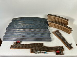 HO wooden rail direct line bending line po in trail road floor gray together Junk marn-nb-b