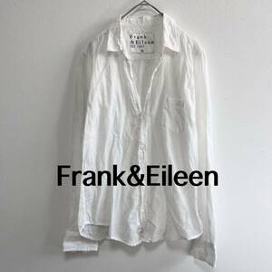 Frank&Eileen フランクアンドアイリーン　スキッパーシャツ　長袖シャツ　トップス　ボタンシャツ　ブラウス　コットン　ホワイト