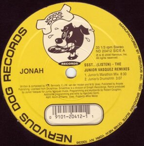 試聴あり★同梱可★Jonah - SSST... (Listen) (The Junior Vasquez Remixes) [12”]