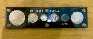 U.S. SILVER COINAGE アメリカ 銀貨 1ドル 50セント 25セント◆8109