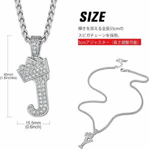 ー大特価ー、[Richsteel] イニシャルネックレス「F」ゴールド ジルコニア メンズ ペンダントトップ 男女兼用 ヒップホップ B系 ストリートの画像6