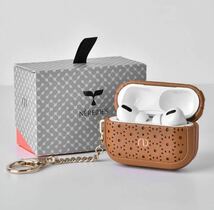 5613 ー大特価ー Nereides Airpods pro ケース レザー 保護ケース ワイヤレス充電 擦り傷防止 おしゃれ ダストガード付き (Brown)_画像5