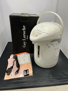 【未使用・長期保管品】TIGER 　タイガー電気ポット　フッ素加工容器タイプ　PFR-F　GuyLaroche　レトロ　昭和　花　