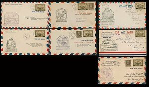 [9014519]カナダ 1928 6c on 5c Air post stamp 記念カバー 7通(混貼り含