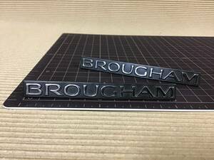 k66】当時物 BROUGHAM ブロアム エンブレム 2点セット ヴィンテージ キャデラック レトロ 希少 レア物 パーツ 10225621-STUD