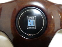 NARDI ナルディ GARA3 ガラ3 ホーンボタンあり ウッドステアリング serNo.20228 直径約36cm イタリア製_画像2