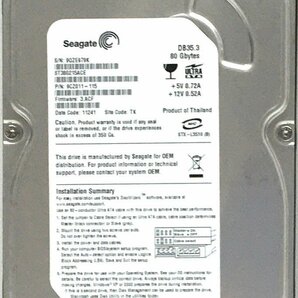 【新品未使用】SEAGATE ★ST380215ACE ★3.5インチ HDD 80GB PATA(IDE)接続 7200回転 の画像1