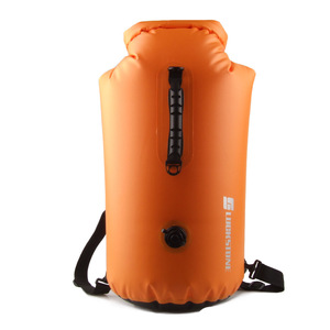  new goods ( free shipping ) complete waterproof 60L backpack blue / ash roll type air valve attaching lifesaving float also use .IPX7 waterproof orange 