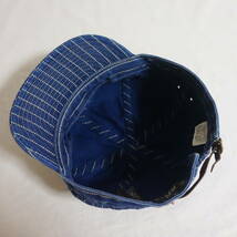 【国内正規品 RRL WABASH STRIPE WORK CAP】インディゴ ウォバッシュ ドット ストライプ ダブルアールエル ワークキャップ_画像5