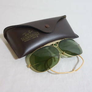 【70's B&L Ray-Ban Decot shooter #3 グリーンレンズ】ビンテージ USA製 デコットシューター ナワテ B&L グリーンレンズ やや難あり