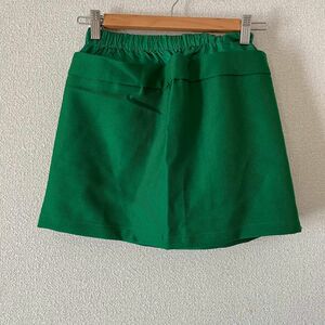 キュロット　パンツ　緑　ウェスト調節ゴム付き　XSサイズ　SHIEN スカート ゴルフウェア