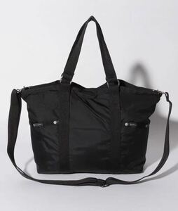 -LeSportsac ショルダーバッグ、トートバッグ(黒)2way 9811