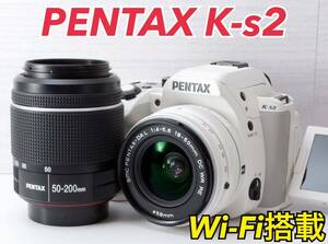 ★PENTAX K-s2★Wi-Fi搭載●望遠レンズ付き●カメラバック付き 1ヶ月動作補償あり！