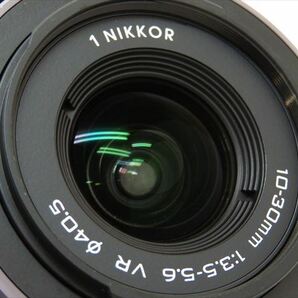 ◆◇ニコン Nikon 1 V2 + 1 NIKKOR 10-30mm F3.5-5.6 VR 標準ズームレンズキット ブラック ミラーレス一眼 バッテリー欠品 動作未確認◇◆の画像3